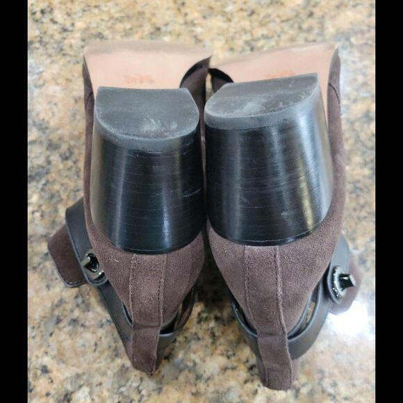 Coach Patricia Suede Bootie Womens Shoes 10B Dark Brown Zip Ankle Boots A00236 - Picture 12 of 12